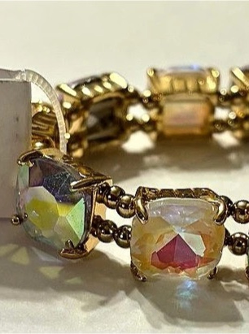 Chic& Chic Multicolor Crystal Link Bracelet NWT
